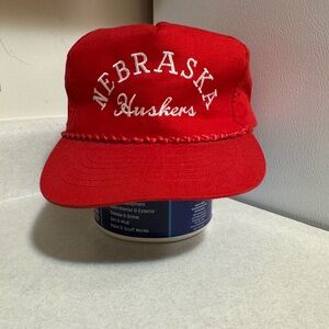 Vintage Nebraska Huskers Red Cap Headwear II Made Korea‎